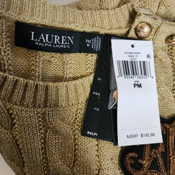 🔥Lauren Ralph Lauren Gold Sweater - Picture 5 of 11